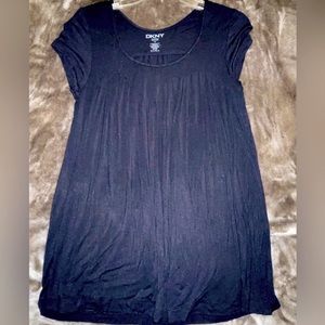 DKNY shortsleeved mumu style black top